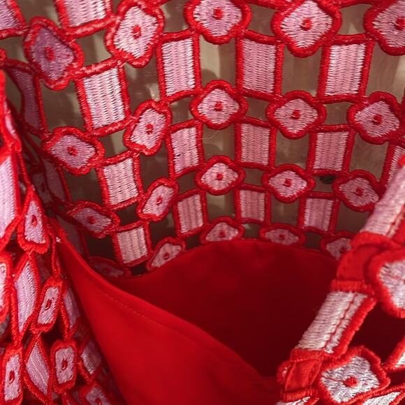 Sandro Anaele Day Red Lace Dress - Picture 8 of 16